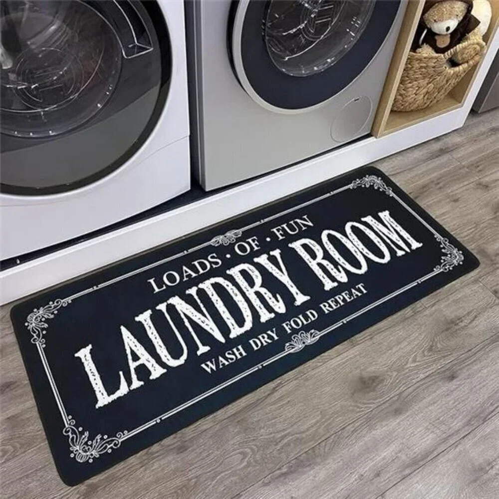 Non Slip Laundry Runner Rug Farmhouse Kitchen Floor Mat for Mudroom and Bathroom
